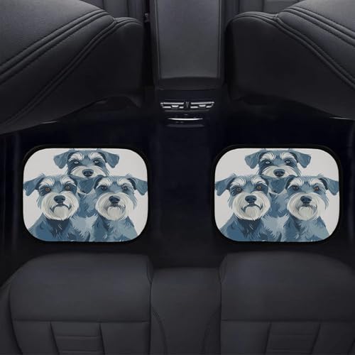 Tapis de sol de voiture pour trois petits chiens antidérapants