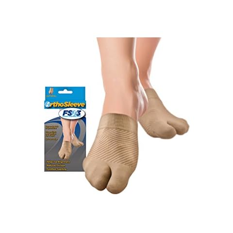 OrthoSleeve FS3 Forefoot Compression Sleeves Bunion Comforter and Split Toe Alignment Sleeve with Padded Toe Zone to Reduce Toe Friction and Reduce Forefoot Swelling… Cover