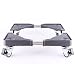 Universal Movable Adjustable Mobile Base for freezer washer dryer pedestal stand, with 8 Locking Swivel Wheels Anti vibration Mute Cart outdoor Roller Dolly Trolley for Washing Machine Stand Base