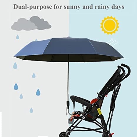 Wózek Parasol Łatwo otwierany Odporny na wiatr Anty-UV Bezpieczeństwo Wózek dziecięcy Parasol Obrotowy Regulowany uchwyt Kompaktowy składany Parasol Parasol Osłony przeciwsłoneczne Akcesoria do wózków