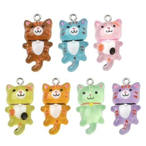 Breloques lumineuses résine chat pour remplacer vos accessoires de bijoux usés ou cassés