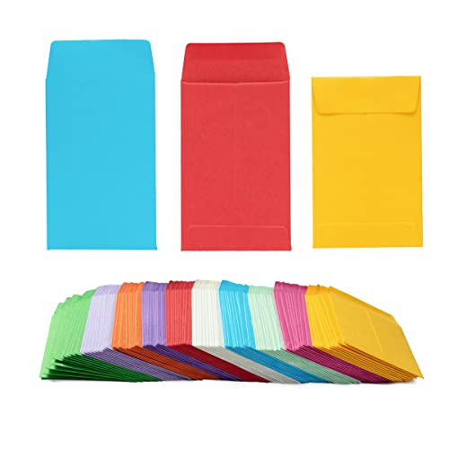 500 Pieces Colorful Small Coin Envelopes Self-Adhesive Seed Envelopes Mini Parts Small Items Storage Packets Envelopes For Garden, Office Or Wedding Gift (2.25×3.5 Inch) #TOP1
