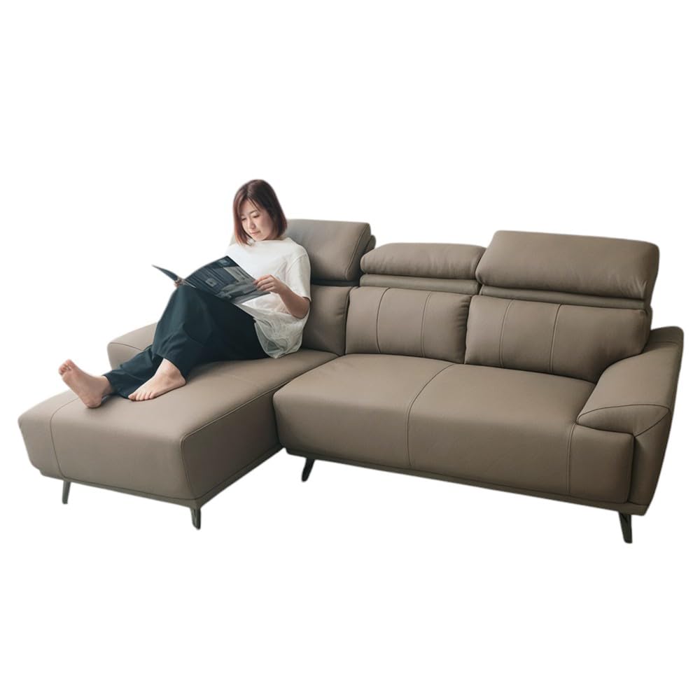 Amazon｜SHUNOVO 開梱設置付き カウチソファ 本革 220cm