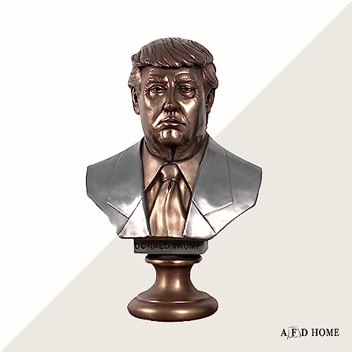 Busto de Donald Trump en resina con acabado bronce miniatura 3