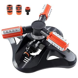 Moendergo arroseur rotatif 3 bras, jet circulaire 360°