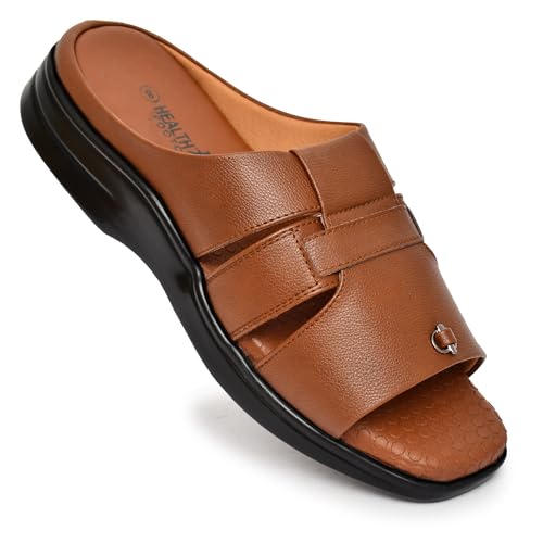 Image of HEALTH FIT Extra Soft Diabetic & Orthopedic Slippers /Doctor Sole Chappal & Comfortable LightWeight Foortwear For Men's-702