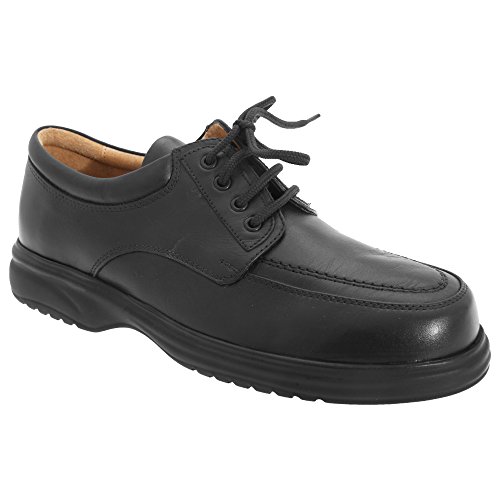 Zapatos de cuero Roamers Lowell para hombre con ajuste ancho de alta gama