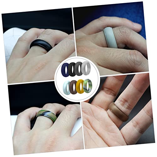 Anillos deportivos de silicona multicolor 8 piezas miniatura 7