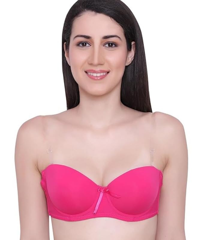 Image of Brachy Women's Polycotton Padded Underwire Strapless Bra Beige