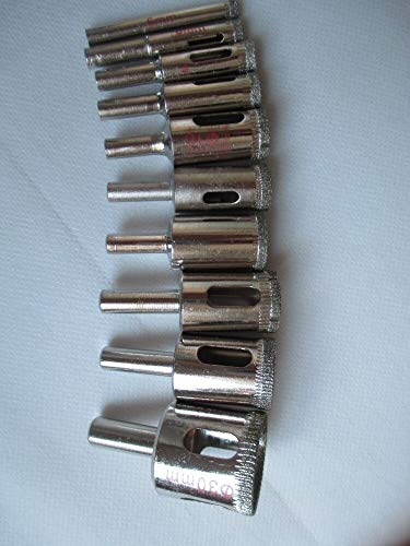 Juego de 10 brocas de diamante 6-30mm para cerámica y vidrio miniatura 1