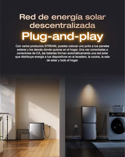Miniatura 3 de Ef Ecoflow Stream Ultra X Batería De 3,84 Kwh Para Kit Solar, Entrada Solar De 2800 W 4 Mppt , Dos Puertos De Ca De 2300 W, Batería Lfp De 6000 Ciclos, Control Inteligente Con Ia, Plug-And-Play