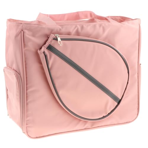 Yiju Tennis Tote with Shoe Compartment Equipment Organizer for Women and Men Handbag Sports Duffle Bag Tennis Racket Shoulder Bag, Pink