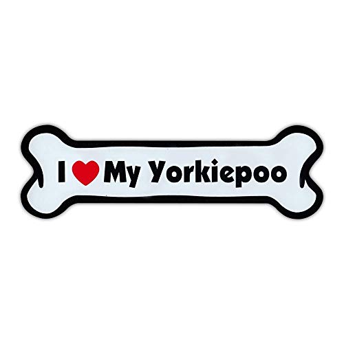 Imán Decorativo para Autos Yorkiepoo 2x7 pulgadas miniatura 1