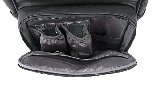 Citi Collective Explorer Black Diaper Bag Backpack - Vegan Leather Diaper Bag With Shoulder Strap, Large Capacity, Insulated Bottle Pockets, Changing Pad, Stroller Clip- Versatile Diaper Bag For Baby #TOP2