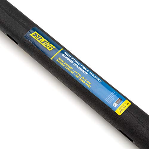 Image of Estwing 14-Pound Hard Face Sledge Hammer for Demolition /Stake Driving, 50-55 HRC, Locked Steel Head, 36-Inch Indestructible Handle with Vulcanized Rubber Overlay, Reinforced Lanyard Hole