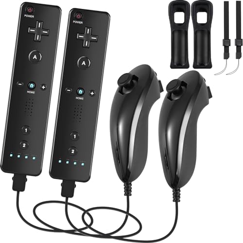 Lista de Mandos a distancia Top 10. 43 WOAZNSK 2 Paquete Control Wii Motion Plus,Incorporado 2 en 1 Control Remoto de Movimiento Nunchuck,Mando a Distancia Wii con Correa de Muñeca y Funda,Controller for Nintendo...