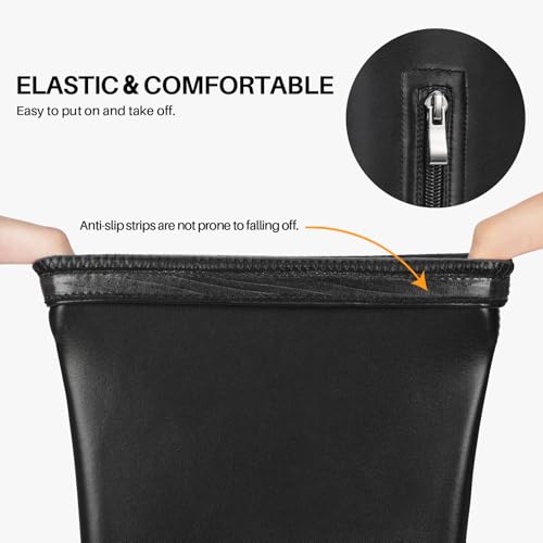 Image of Choiran Knee High Boots for Women - Platform Chunky Square Toe Tall Boots with Block Heeled Side Zipper, Fashion Long Gogo Boots for Spring Fall