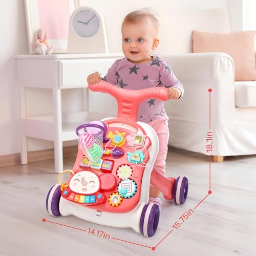 ZERIFAM Baby Walker - 2 in 1 Sit-to-Stand Learning Walker and Activity Center, Baby Walking Toy, Early Learning Push Toy Gift for Infant