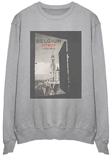 Sweatshirt à capuche d'Anvers taille M pull imprimé de la cathédrale de Belgique