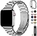 Fullmosa Metallarmband Kompatibel mit Apple Watch Armband 40mm 41mm 38mm Damen Herren, Edelstahl Bands für iwatch SE 3 2 1 Series 9 8 7 6 5 4 3 2 1, Silber