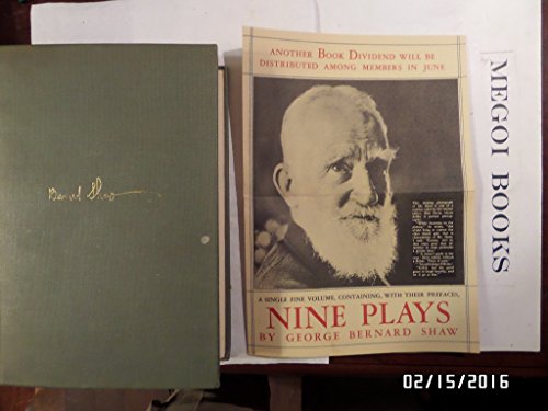 Nine Plays by Bernard Shaw with Prefaces and Notes B003XXGOC4 Book Cover