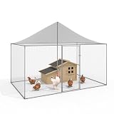 IDMarket - Volière 6 m² Parc grillagé 3 x 2 m enclos poulailler