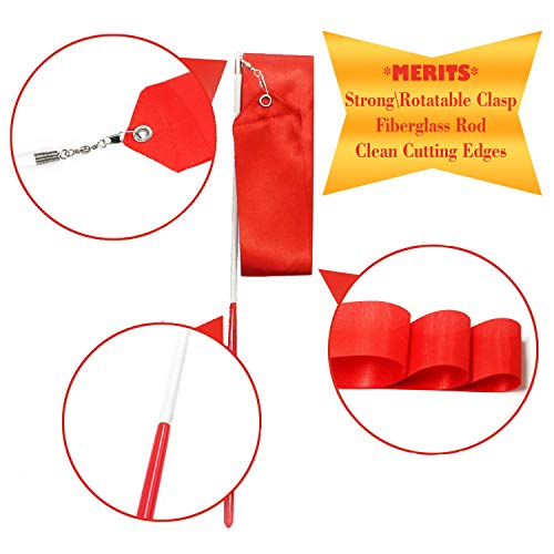 Image of Gymnastic Rhythmic Dancing Ribbon Streamer Stick (1 Piece) (Imperial Red)