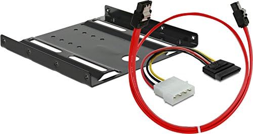 Delock Adapter HDD/SSD 2.5 to 3.5 Mounting Kit black Montage Adapter Set II