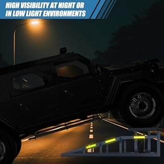 2 Heavy-Duty Car Ramps, 5-Ton (5000 kg) Capacity, High-Load Hydraulic Ramps with Reflective Strips for Safe Nighttime Use, Adjustable Height from 9.8 to 15 in, Usable as Workshop Lifting Platform