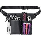 Friseur Werkzeugtasche, Schwarz PU Leder Friseur Gürteltasche, Salon Friseur Werkzeugtasche Scherentasche,für Friseurscheren Scheren Kämme Friseurwerkzeuge