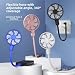 Imagen de Linnkyfloa Ventilador portátil tipo C con cuello flexible ajustable de 360°