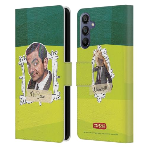 Protection Samsung Galaxy A15 étui portefeuille cuir Mr. Bean clapet antichoc