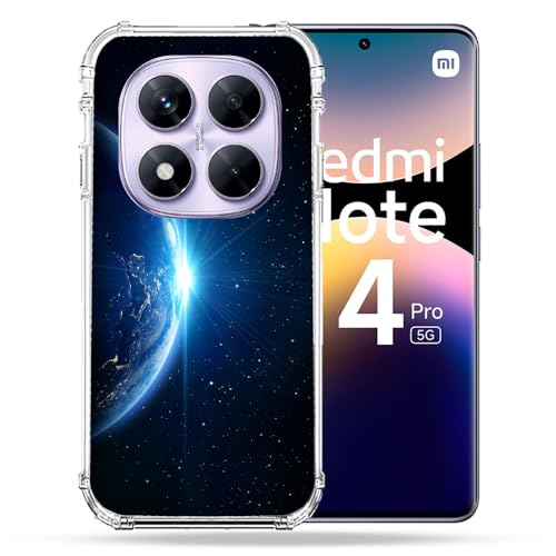 Xiaomi Redmi Note 14 Pro 5G coque renforcée antichoc motif espace terre Cokitec