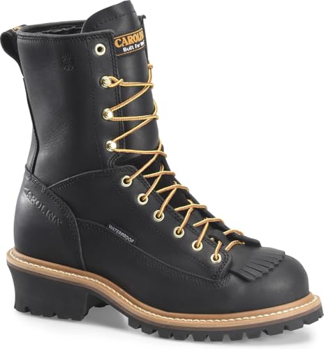 Image of Carolina Spruce 8 inch Soft Toe Waterproof Logger Work Boot for Men, Durable Leather, Oil & Slip Resistant, EH Rated