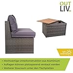 OUTLIV. Balkonset Polyrattan Braun mit Akazientisch