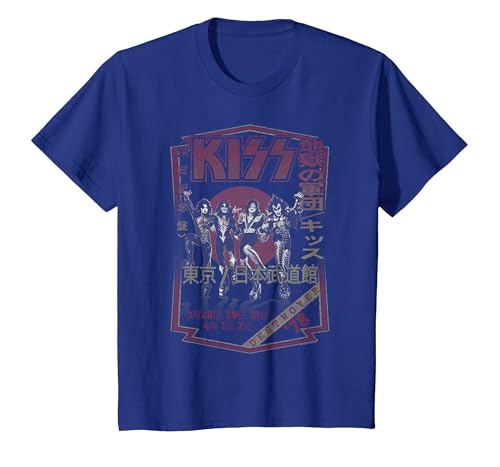 Image of KISS - Destroyer Japan 1978 T-Shirt, Youth, Royal Blue, Large