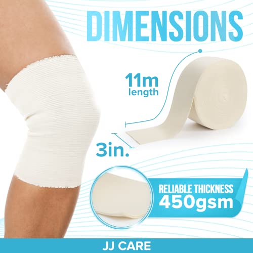 JJ CARE Tubular Bandage, 3.5” x 12 Yards Tubing for Legs and Knees, Size E Reusable