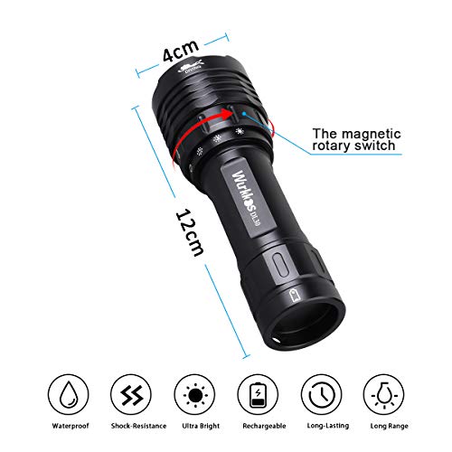 Wurkkos Dl30 Diving Flashlight Rechargeable Super Bright Max 3600Lumen Scuba Dive Light With 3Pcs Lh351D 90Cri Leds,100M Underwater Scuba Dive Light Ipx-8 Waterproof Submersible Flashlight #TOP3