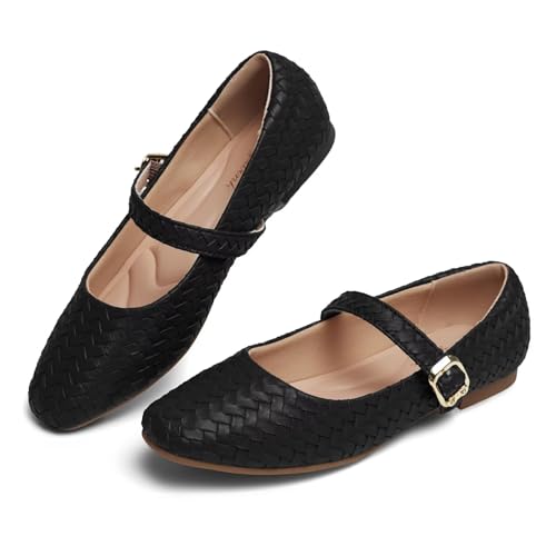 Ballerines plates Mary Jane bout carré : confort des pieds sensibles en 39.5