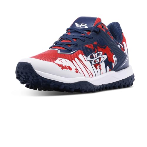 Boombah Viper Men's Turf Graffiti Drip Navy/Red/White/Navy - Size 10
