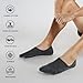 CS CELERSPORT Men No Show Socks with Cushion Low Cut Invisible Non Slip Socks (8 Pairs), Large, Black+White+Grey+Dark Grey