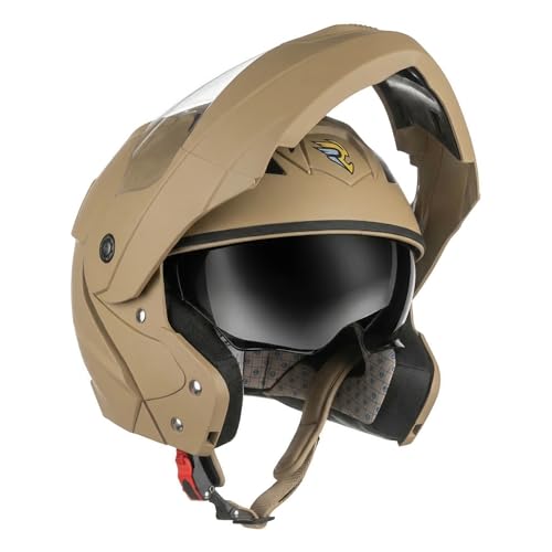 Image of Rydr AC Dx Flip-Up Full Face Motorbike Helmet | | Durable Two-Wheeler Helmet for Men and Women | Comfortable Fit with Air Ventilation for Safe Bike & Scooter Riding