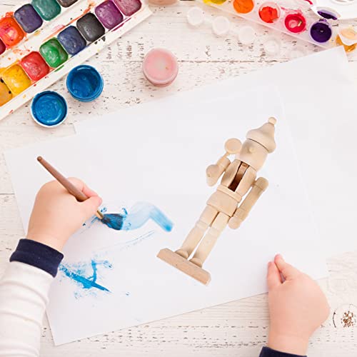 6 Unidades Marionete Embrião Branco Nogueira Soldado Quebra-nozes Diy Sem Pintura Boneca Em Branco S