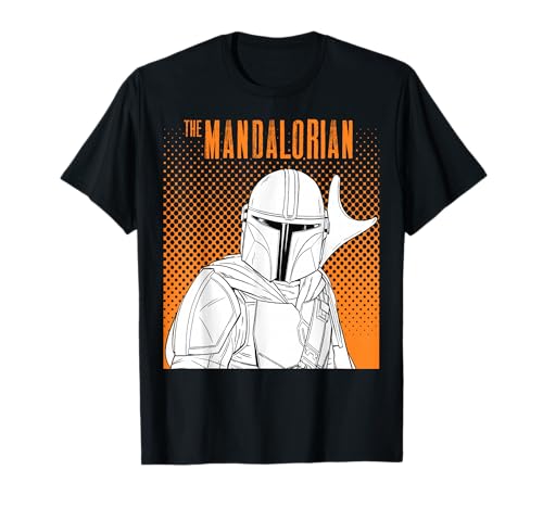 T-shirt The Mandalorian Star Wars portrait halftone pour homme