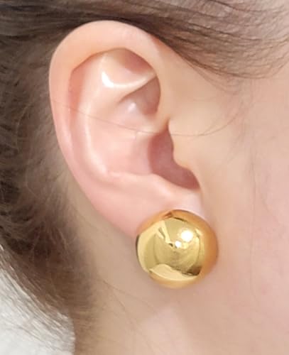 Stainless Steel Half Ball Round Dome Stud High Polished Earring for Women 10mm / 12mm / 14mm / 16mm / 18mm / 20mm / 24mm3