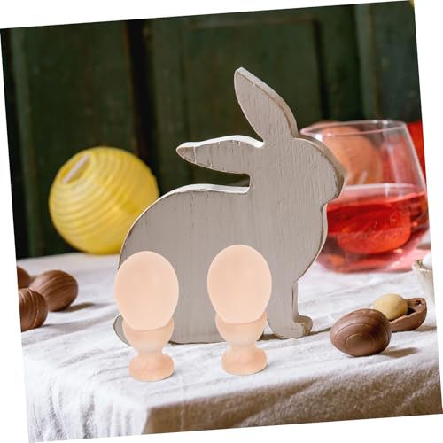 SOIMISS 12stücke Holz Eierhalter Set Zum Selbermachen Unbemalte Eierbecher Für Ostertische Dekorationen Für Osterfeiern Und Familienfeiern – Bild 6
