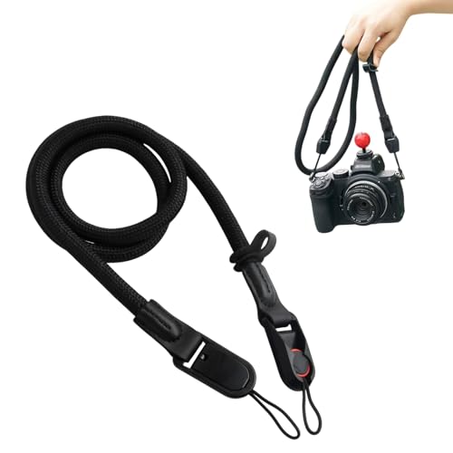 Kaslaider Corda da arrampicata per tracolla per fotocamera, tracolla per fotocamera con sistema di sgancio rapido, tracolla regolabile per fotocamera reflex digitale o mirrorless