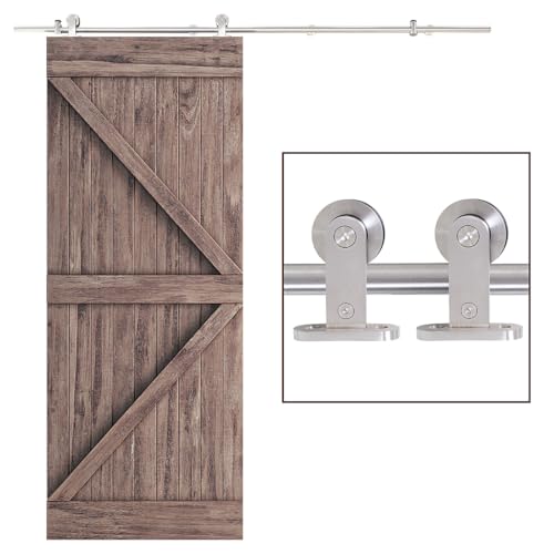 Miniatura 5 de Homcom Herrajes Puertas Correderas 200 Cm, Kit Para Puerta Corredera De Madera, Acero Inoxidable, Negro