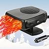 Car Heater, 12V 150W Portable Car Heater Plug in Cigarette Lighter, Fast Heating Fan Car Windshield Defogger, 360 °Rotatable Windscreen Defogger Window Defroster for Car