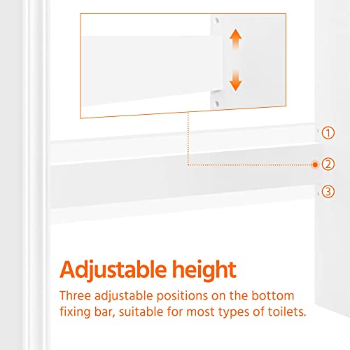 Yaheetech Over The Toilet Storage With 4 Open Storage Compartments And 2 Doors Cabinet, Freestanding Toilet Organizer For Bathroom, D8Xw24Xh67.5 In #TOP7